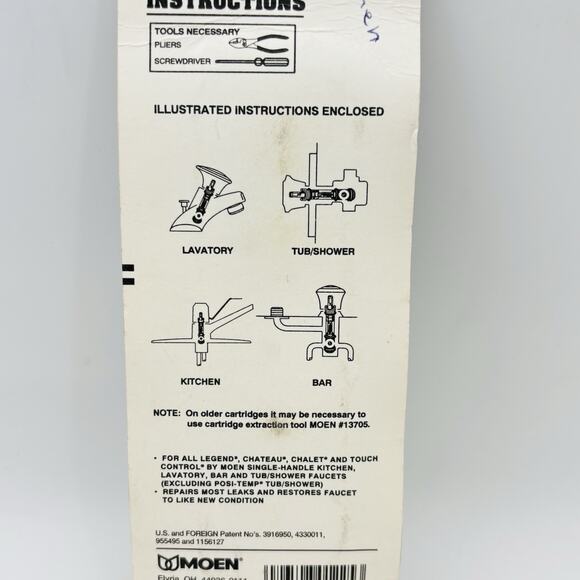 Genuine MOEN 1225 Magnum Single Handle Faucet Cartridge Sealed New In Packaging - Picture 4 of 9